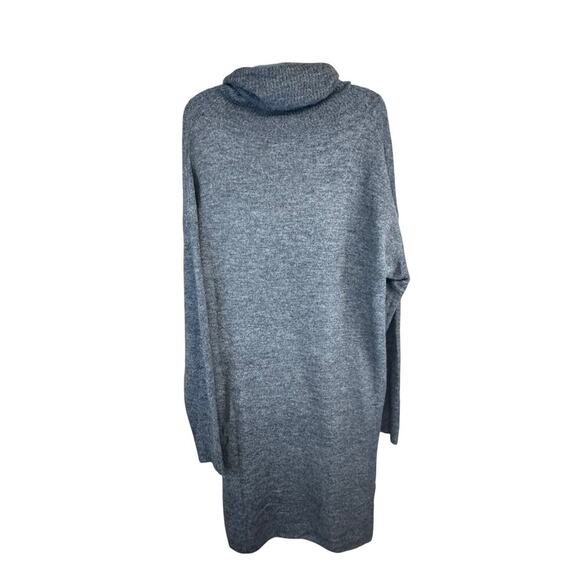 New STITCHDROP Heather Gray Turtleneck Sweater Dress Kangaroo Pocket Women's M - Picture 10 of 13